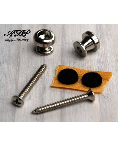 Gurtpins Nickel Goldo 2x(Schrauben+Filze) Strap Locks Schaller EP6N