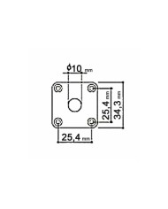 Input Gotoh Jack Plate style Gibson Epiphone LP Cosmo Black