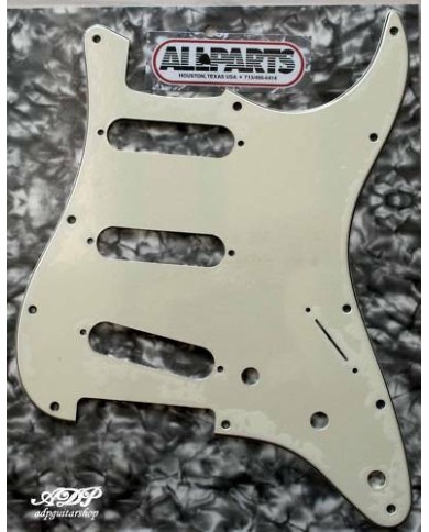 Stratocaster-Schlagbrett Parchment SSS, 3-lagig, 11 Löcher