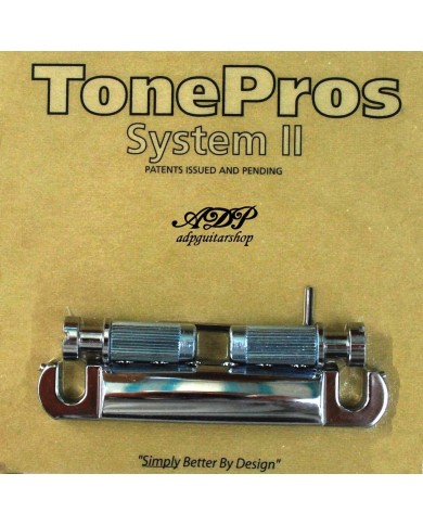 TonePros T1ZS-C verriegelbares Gibson StopTail Tailpiece, US-Gewinde 5/16"–24, Chrom