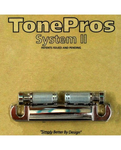 TonePros T1ZS-N verriegelbares Stop Tailpiece im Gibson Stoptail-Stil, US 5/16"–24 Gewinde, Nickel