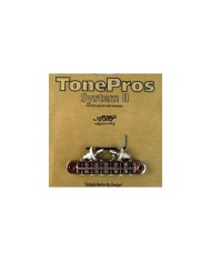 TonePros T3BP-N Standard Tune-O-Matic Bridge, kleine Bolzen, gekerbte Saitenreiter