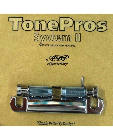TonePros T1Z-C Verriegelbarer Gibson-Stoptail-Saitenhalter, metrisch 8M, Chrom