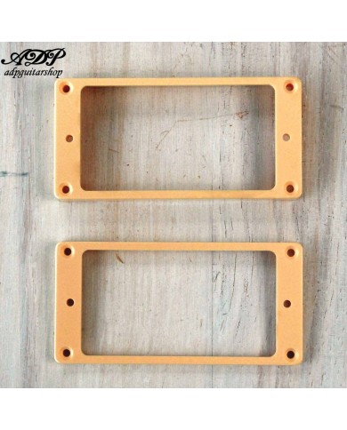 2 Konturen Humbucker-Creme-Montagerahmen für 2 Pickups, flach, Creme MR-1C