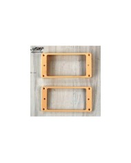 2 Humbucker Pickup Mounting Rings set Flat Top & Bottom Cream MR-1C