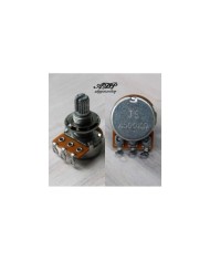 1 Mini-Potentiometer 500 kOhm Audio, geschlitzte 6-mm-Achse, Durchmesser 16,5 mm, hergestellt in Japan