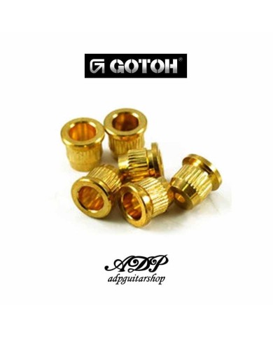 6 Saitenhülsen Gotoh Gold 8.3mm für Telecaster mit Saitenführung durch den Korpus