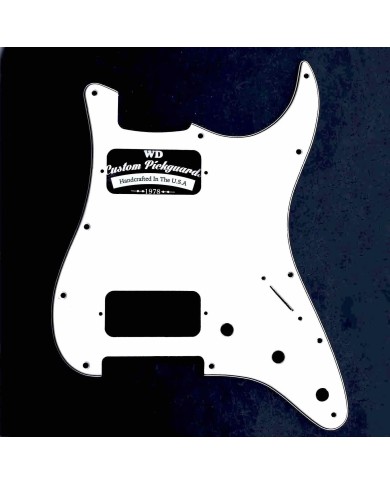 Stratocaster Schlagbrett Weiß 3-lagig 11H für TV Jones univ.mount