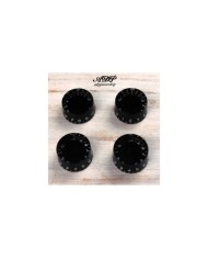 4 Vintage-style Speed Knobs Black inchSize 24 splines shaft for Gibson LP SG