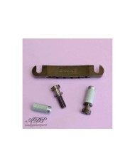 Gotoh GE101Z Saitenhalter im Gibson StopTail Stil, LS, SG, ES, metrisch, Zamak, schwarzes Chrom