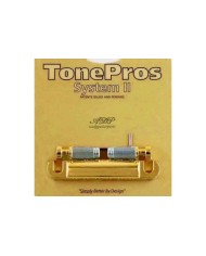 TonePros T1ZS-G Verriegelbarer Gibson StopTail-Saitenhalter, US-Gewinde 5/16"–24, Gold