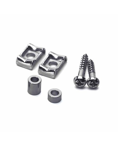 2 Gotoh Butterfly-Saitenniederhalter für Strat Tele, Cosmo Black