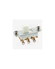 Ein-Aus-Ein-Schalter Switchcraft 11A1255X für Fender JazzMaster Jaguar, weißer Knopf