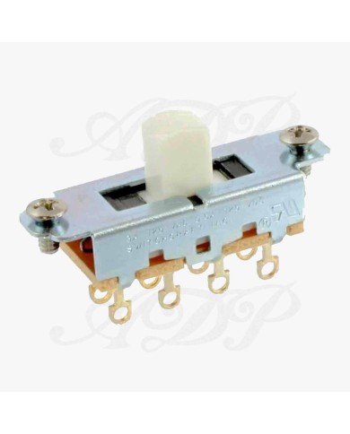 Switchcraft On-Off-On-Schalter mit 3 Positionen für Fender Mustang Duosonic, weißer Knopf
