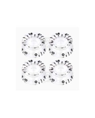 4 transparente Speed Knobs für Bass, inchSize, 24-Spline-Achse, für Gibson LP SG