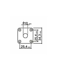 Schwarze Hosco Input-Buchsenplatte im LP-Stil für Gibson Epiphone