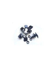 4 Bassmechaniken 2+2 mit reversiblen Getrieben, Schwarz, 14-mm-Achse