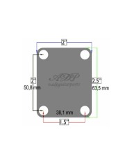 Plaque de Fixation de Manche Chrome Aged Gotoh