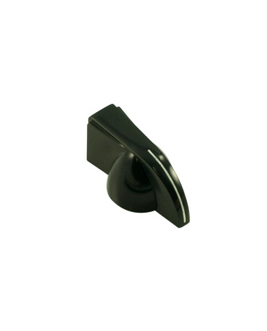 1 schwarzer Chicken-Head-Kunststoffknopf für 6-mm-Potentiometer, 18 Riffelungen