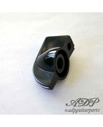 1 schwarzer Chicken-Head-Kunststoffknopf für 6-mm-Potentiometer, 18 Riffelungen