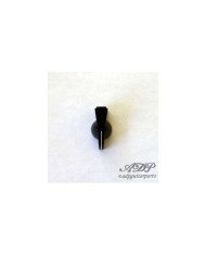 1 schwarzer Chicken-Head-Kunststoffknopf für 6-mm-Potentiometer, 18 Riffelungen