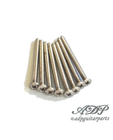 8 P90 Pickup-Schrauben Nickel 2.6 x 40mm