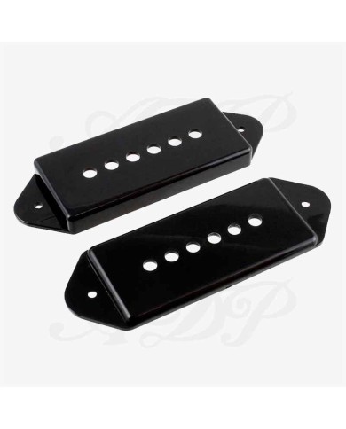 2 versetzte schwarze Dog Ear P90 Pickupkappen
