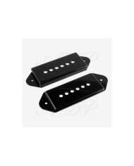 2 versetzte schwarze Dog Ear P90 Pickupkappen