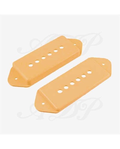 2 Dog Ear P90 Pickupkappen, Creme gealtert