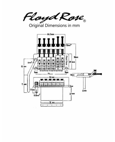 Authentisches Floyd Rose Special Vibrato, schwarz