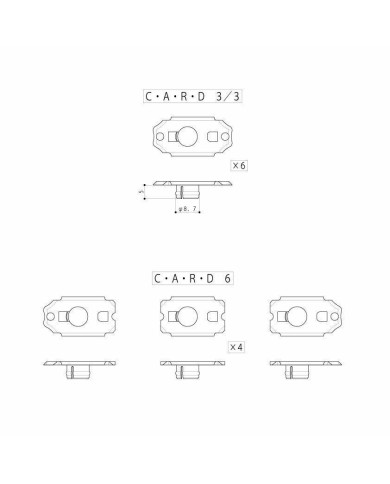 6 Gotoh C.A.R.D3/3 Carbonplatten zur Zentrierung und zum Schutz von Mechaniken