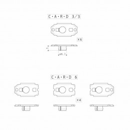 GOTOH 6 Plaques en Carbone Gotoh C.A.R.D3/3 pour Centrage et Protection de mecaniques 