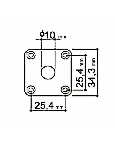 Quadratische Klinkenbuchsenplatte, Chrom, für Gibson und Epiphone Les Paul, SG