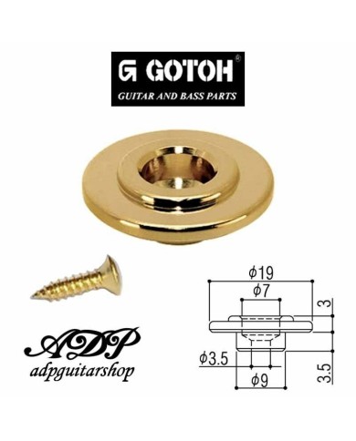 Goldener Gotoh-Saitenniederhalter für Bass. Durchmesser 3/8"