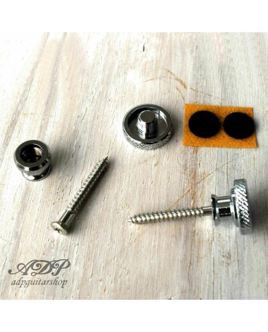 2 Duesenberg-Gurtpins, verchromt, Gretsch-Stil
