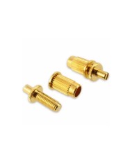 Halterung für Tune-O-Matic-Stege, metrische Hardware, Stegbolzeneinsatz 6,5 mm, Gold