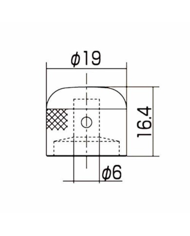 2 schwarze Metallknöpfe von Gotoh für SplitShaft-Potentiometer 6mm