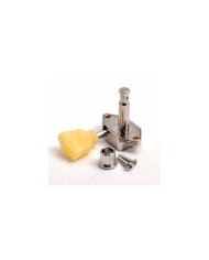 6 Kluson Waffleback Mechaniken 3+3 Vintage Nickel 18:1 mit Keystone Pearl Flügeln