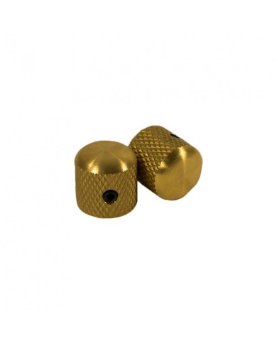 2 Tele Dome Knobs aus Messing, 18 mm, 1/4"