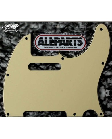 Telecaster US Schlagbrett, 3-lagig, 8 Löcher, Creme (Vintage Cream) PG0562-048