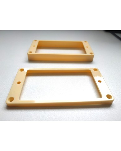2 Konturen Humbucker-Creme-Montagerahmen für 2 Pickups, flach, Creme MR-1C