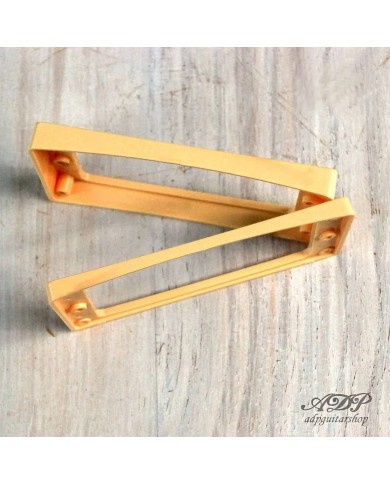 2 gewölbte Humbucker-Montagerahmen für Gibson LP, cremefarben, Les Paul MR-2C