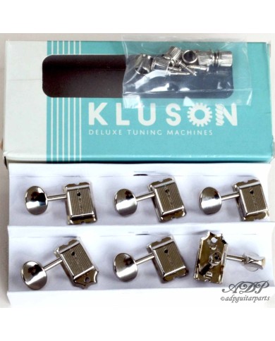 6 linke Vintage Kluson LH Single Line Mechaniken, 1:15, Nickel