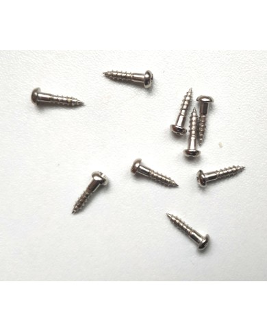 10 vernickelte Schrauben 2,1x10mm für Gotoh-Mechaniken