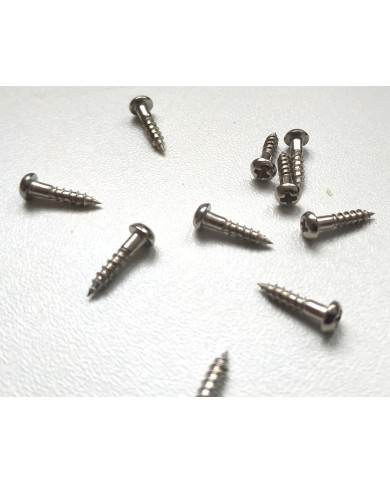 10 vernickelte Schrauben 2,1x10mm für Gotoh-Mechaniken