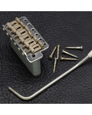 Vintage Stratocaster Tremolo-Saitenhalter Aged Chrome Gotoh Stahlblock GE101TS-Relic