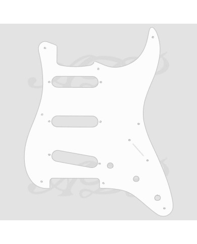 Stratocaster Schlagbrett Vintage 1-lagig 8 Loch glänzend Weiß .06"