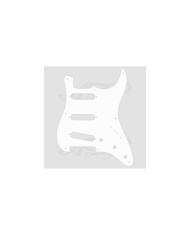 Pickguard Stratocaster Vintage 1ply 8H White Gloss .06"