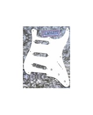Pickguard Stratocaster Vintage 1ply 8H White Gloss .06"