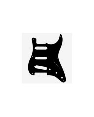 Pickguard Stratocaster Vintage 1ply 8H Noir Brillant .06" (1.52mm)